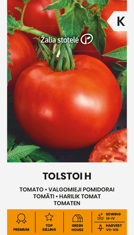 Tomatiseemned Tolstoi H seemnepakend