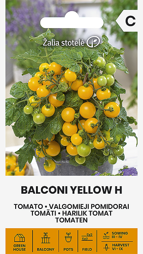 Kirsstomati seemnepakend Balconi Yellow H