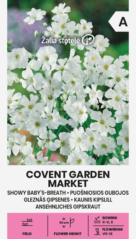Kipslill Covent Garden Market seemnepakend