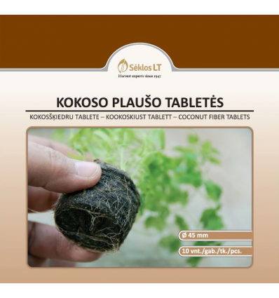 Kookoskiu tabletid 35 mm, 12 tk sobivad seemnete idandamiseks ja pistikute kasvatamiseks.