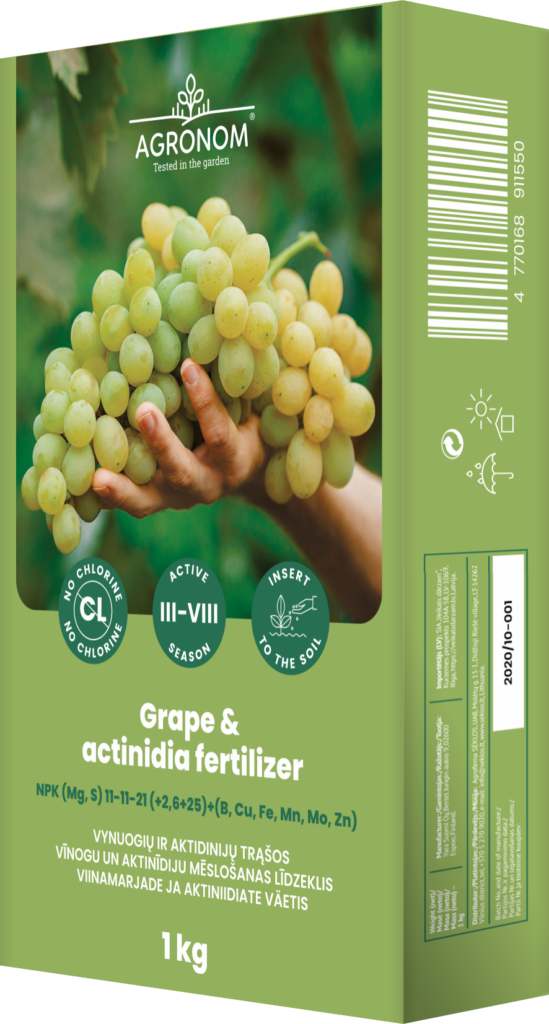 AGRONOM Viinamarjade ja aktiniidiate väetis,1 kg