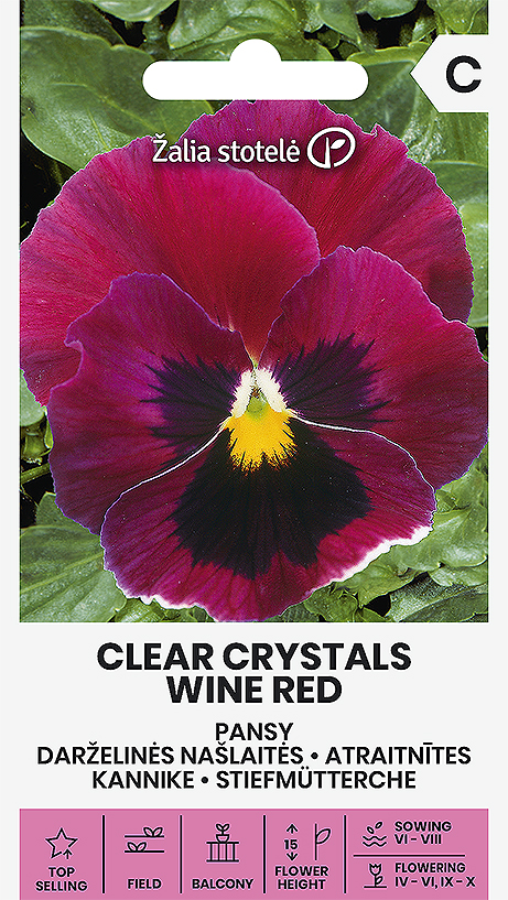 Aedkannike Clear Crystals Wine Red